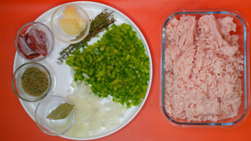 ground chicken with herbs and spices